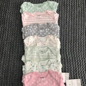 Carter’s Onesies - Girls, 6 Months